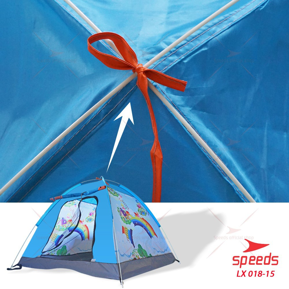 SPEEDS Tenda Anak 2 Sisi Tenda Karakter Kartun Tenda Camping Indoor Outdoor Mainan Kamping Kemping 018-15