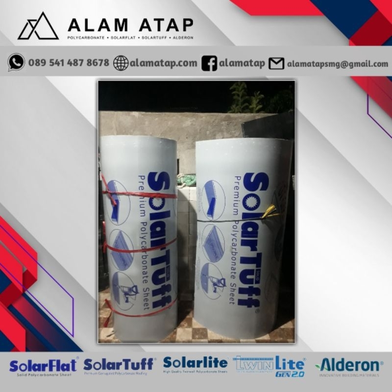 Solartuff Atap Bening Transparan Solarflat SolarFlat Solar Flat Solartuff Solid 3mm