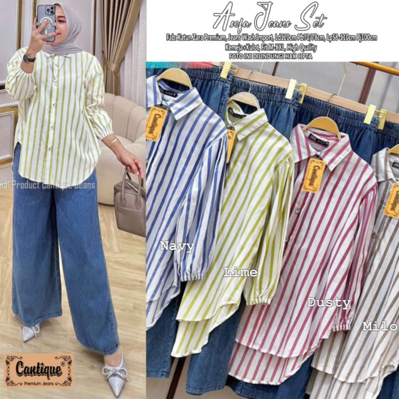 Asofa jeans set by cantique