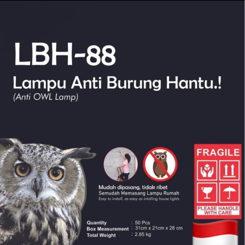lampu burung hantu LBH 88 anti burung hantu jebakan burung hantu
