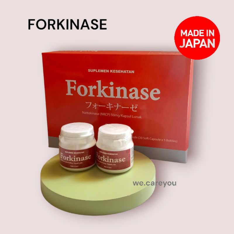Forkinase Botol atau Salakinase Plus Kemasan Kecil Suplemen Kesehatan Pengencer Darah Original Japan