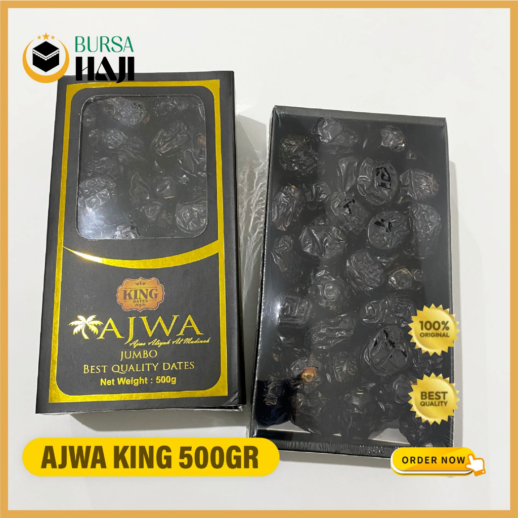 

Kurma Ajwa Nabi Segar Merk King 500gr Segar Asli Madinah