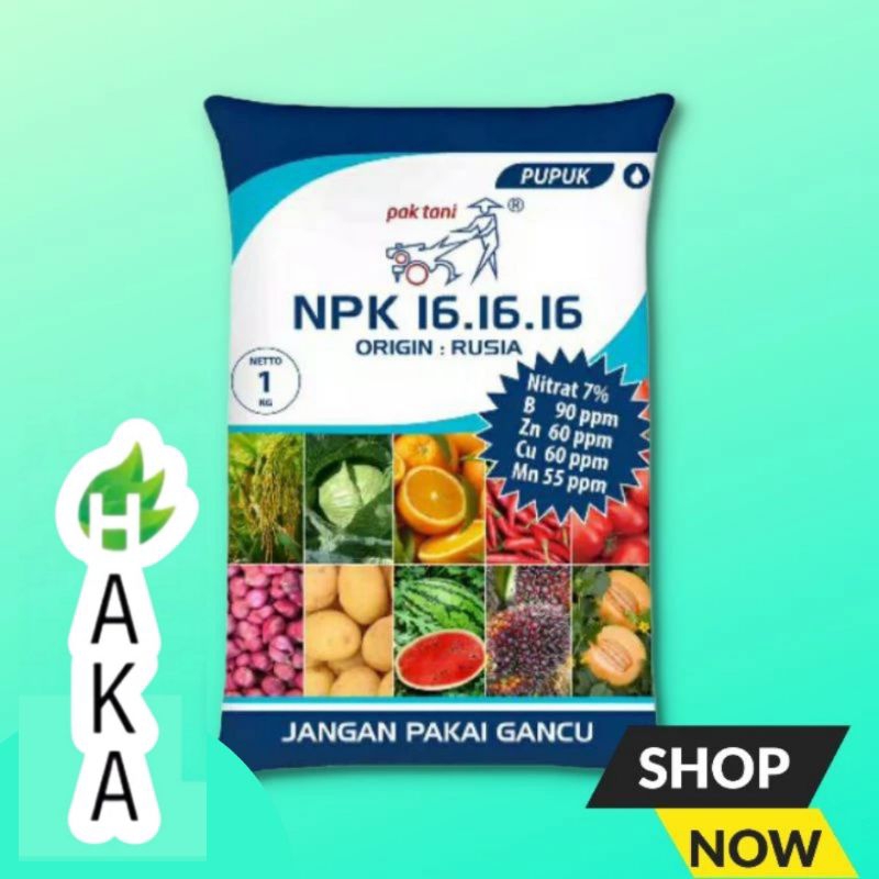 Pupuk NPK Pak Tani 1kg Segel Pabrik Original/ NPK Pak Tani
