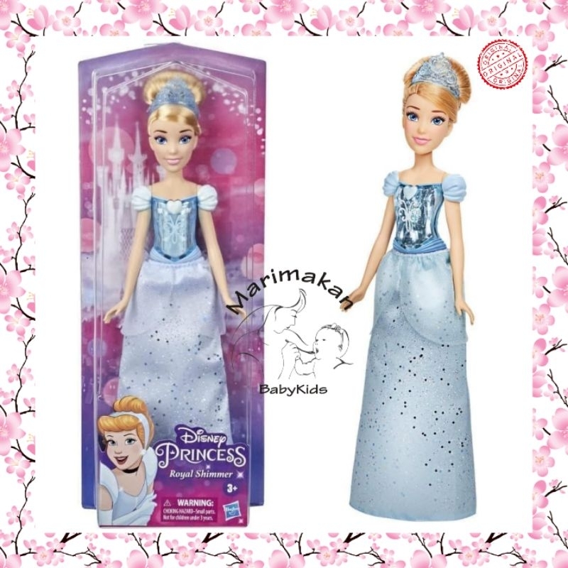 Boneka Princess Cinderella Royal Shimmer Hasbro Original Mainan Boneka Anak