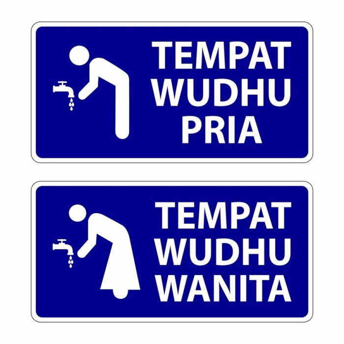 

Sign Akrilik Rambu Tempat Wudhu Ukuran 30x15cm Acrylic 2mm Bahan Akrilik Wanita Pria