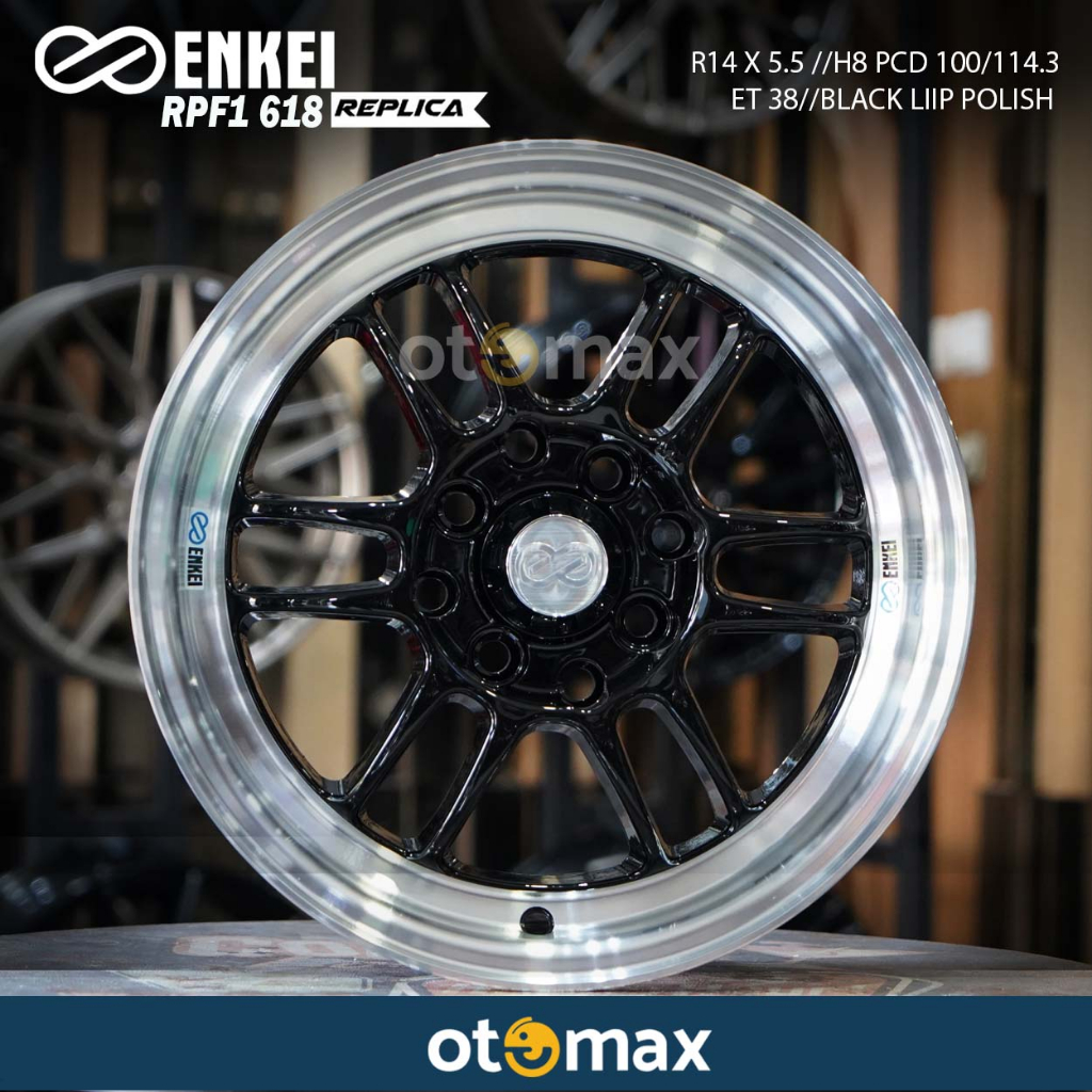 Velg Mobil Enkei RPF-1 618 Ring 14 Black Lip Polish - Wuling Air Ev