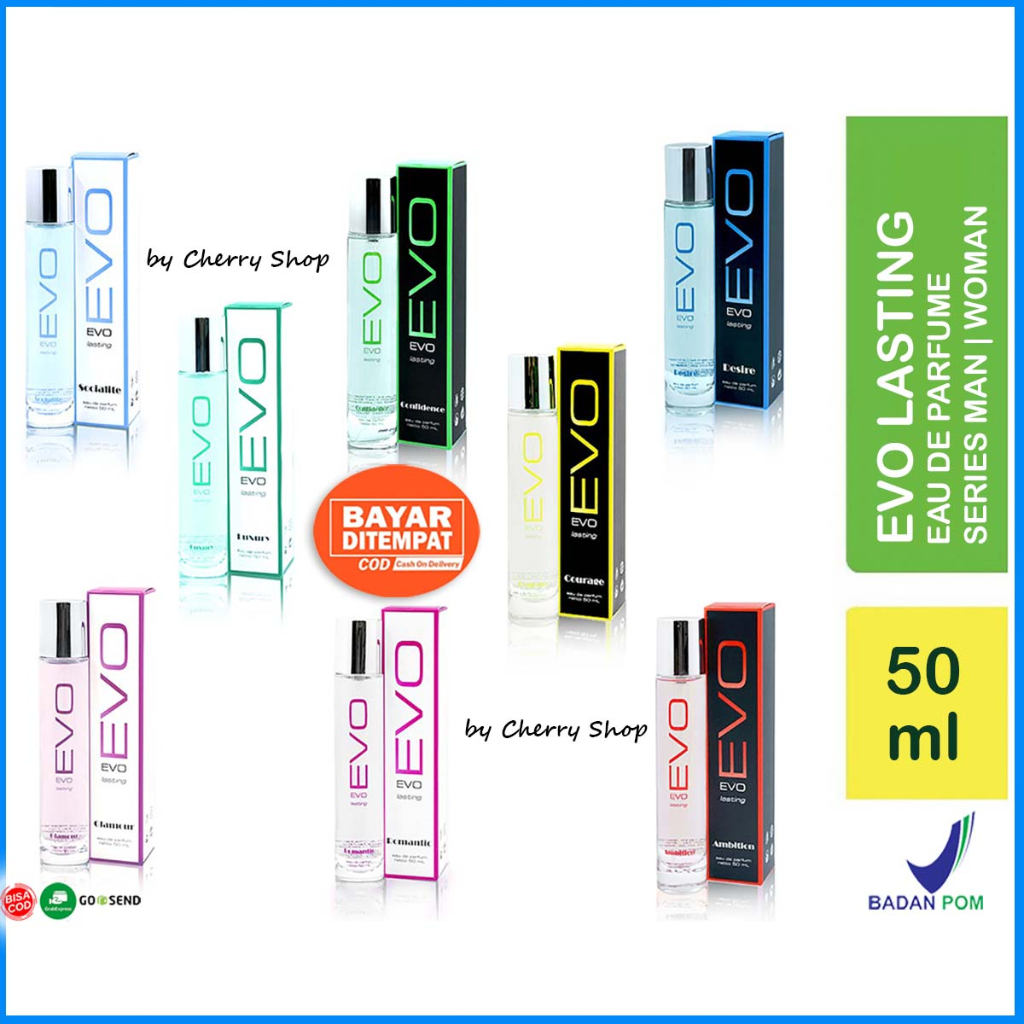 [TAHAN LAMA | PARFUM WANITA & PRIA] [50ML] [BPOM] EVO Parfum Lasting Series – 50ml | Parfum Badan Wa