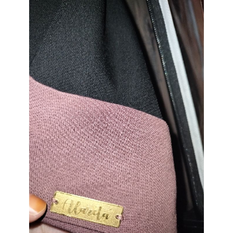 HAURA ABAYA BY ALARETA SIZE S WARNA BLACK ROSE TAUPE SET KHIMAR BLACK