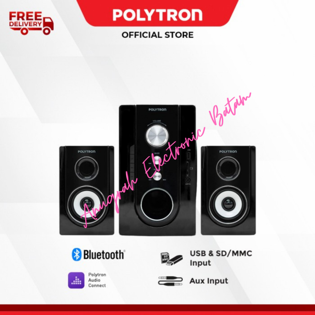 SPEAKER AKTIF POLYTRON BLUETOOTH PORTABLE DAYA 30 WATT - PMA 9320 BATAM