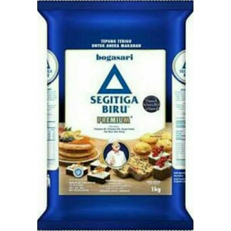 

Tepung Terigu Segitiga Biru Premium 1kg/tepung terigu segitiga biru