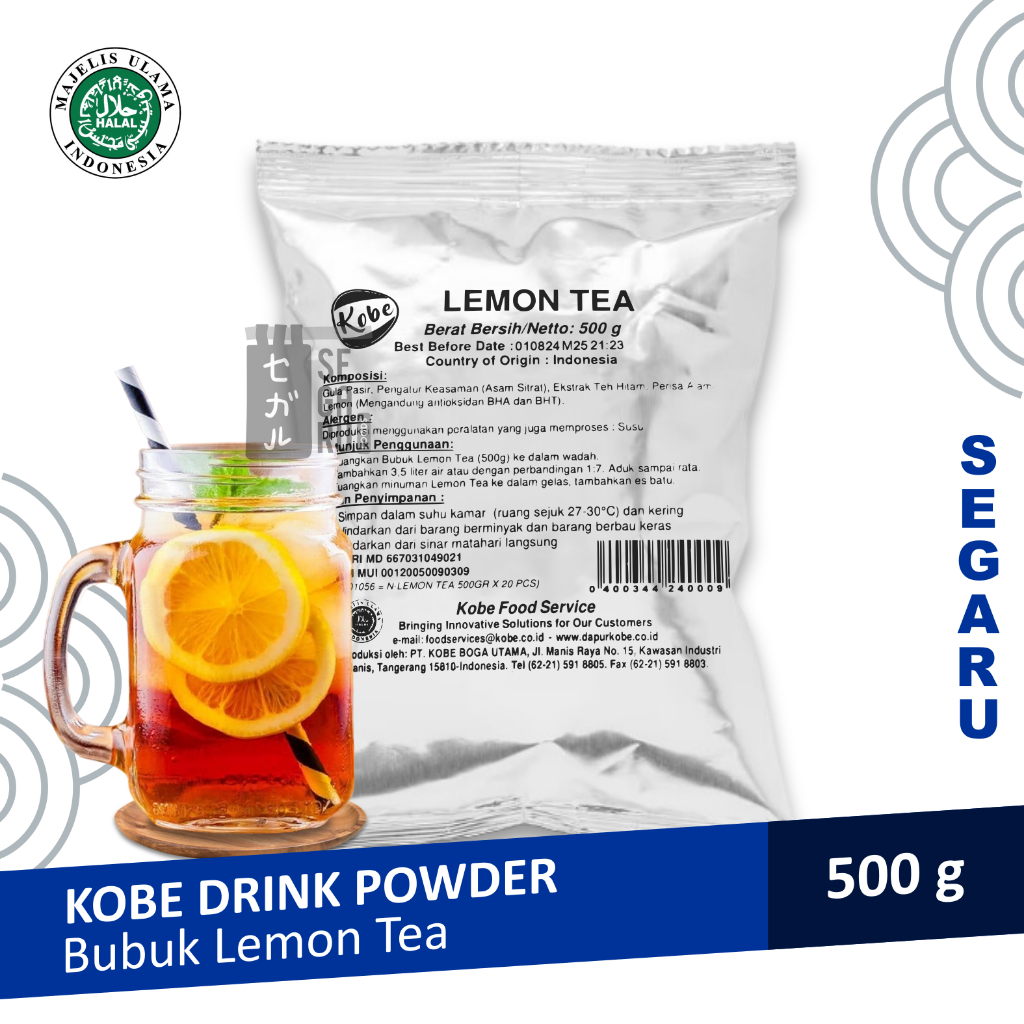 

Lemon Tea Kobe | Teh Bubuk Lemon Tea Powder Drink Halal 500 gram