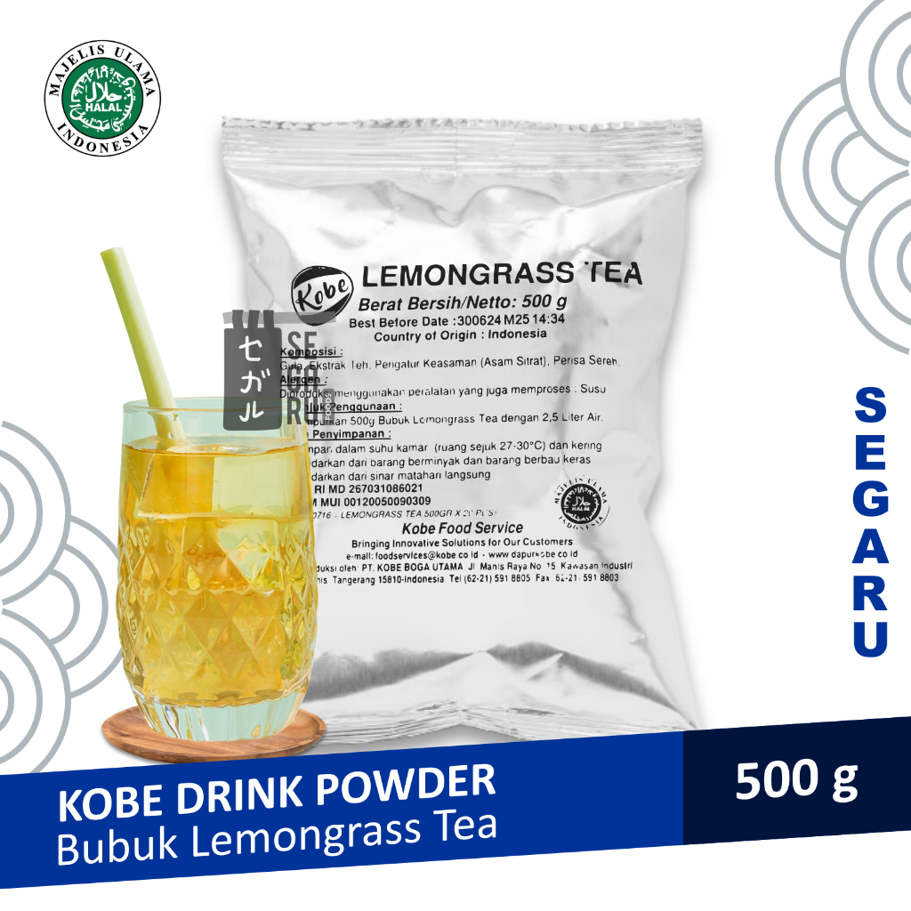 

Lemongrass Tea Kobe | Teh Bubuk Sereh Powder Drink Halal 500 gram