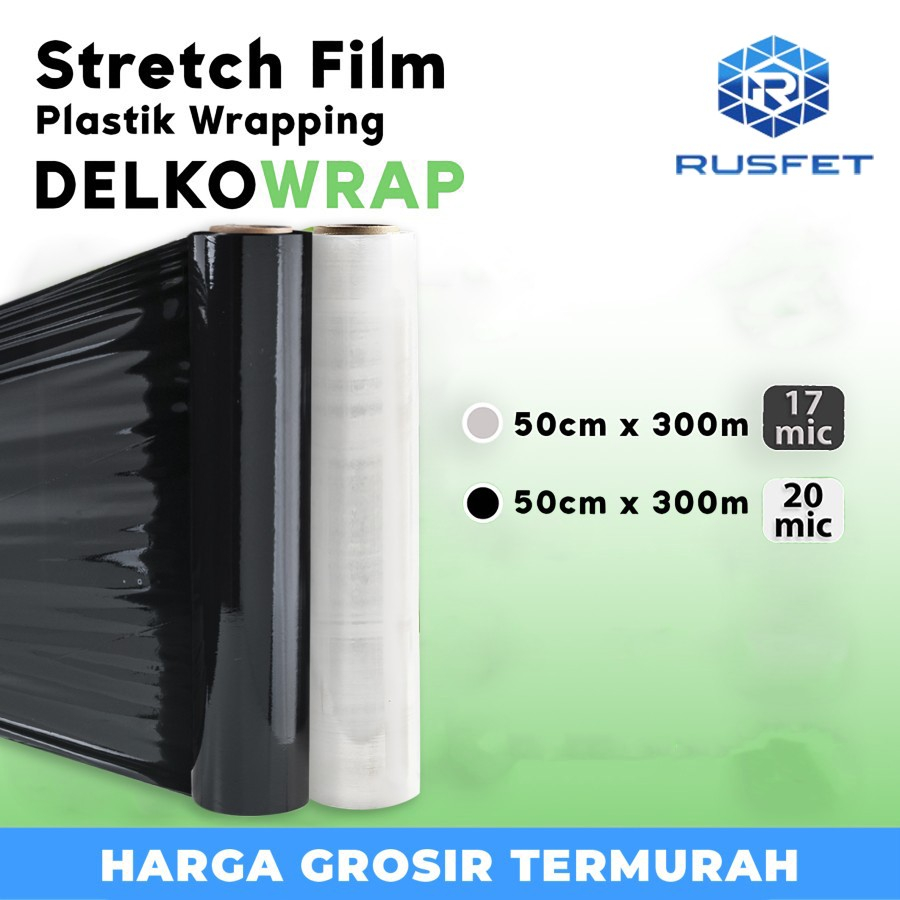 Stretch Film 50cm x 300m Plastik Wrapping DELKO WRAP
