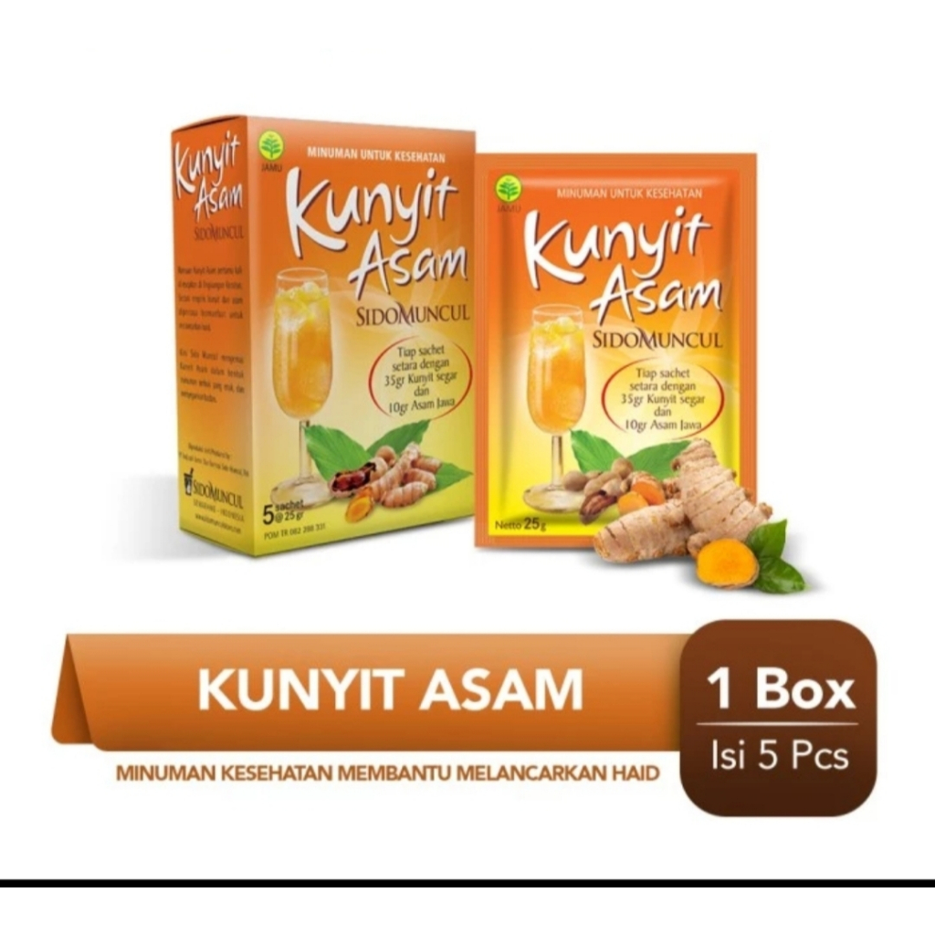 

Kunyit Asam Sido Muncul Isi 5 Bungkus Jamu Herbal Melancarkan H4id