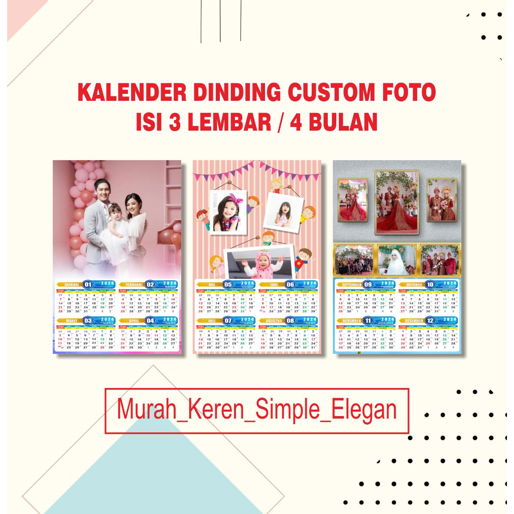 

Kalender custom isi 3 lembar 2024