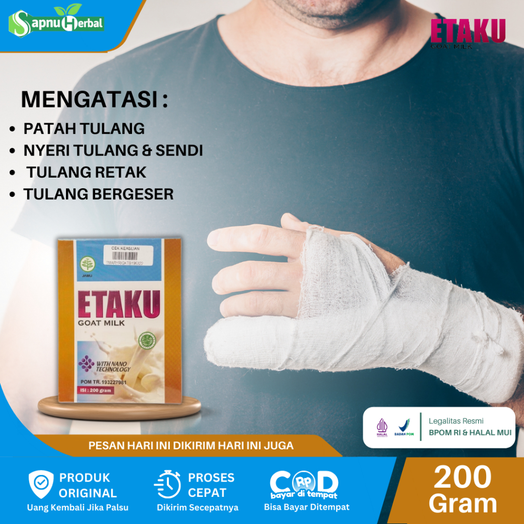 

Sapnu Herbal - Susu Untuk Patah Tulang, Obat Patah Tulang Dan Retak, Penyambung Tulang Patah, Patah Tulang Bahu, Patah Tulang Tangan Dan Kaki, Obat Tulang Bergeser, Radang Sendi Lutut Osteoporosis, Obat Patah Tulang Rusuk Dengan Walatra Etaku Goat Milk
