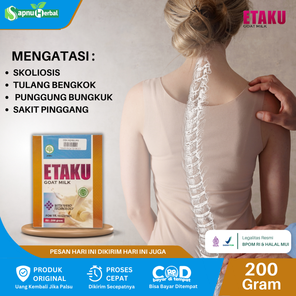 Sapnu Herbal - Susu Untuk Skoliosis, Obat Tulang Bengkok, Obat Gangguan Tulang Belakang, Obat Tulang