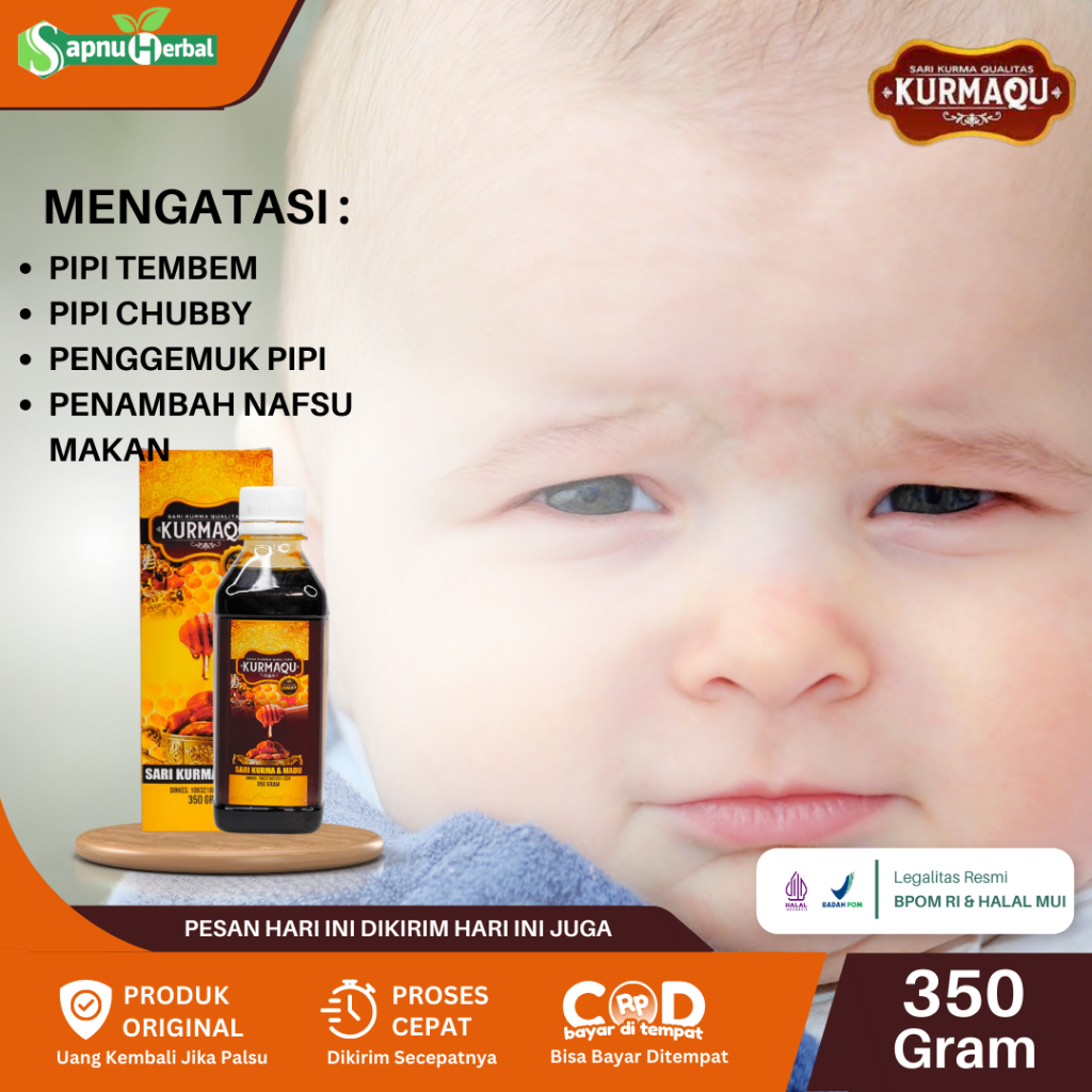 Sapnu Herbal - Obat Penggemuk Pipi, Pipi Tembem / Cabi / Chubby, Tembem kan Pipi, Penambah Berat Bad