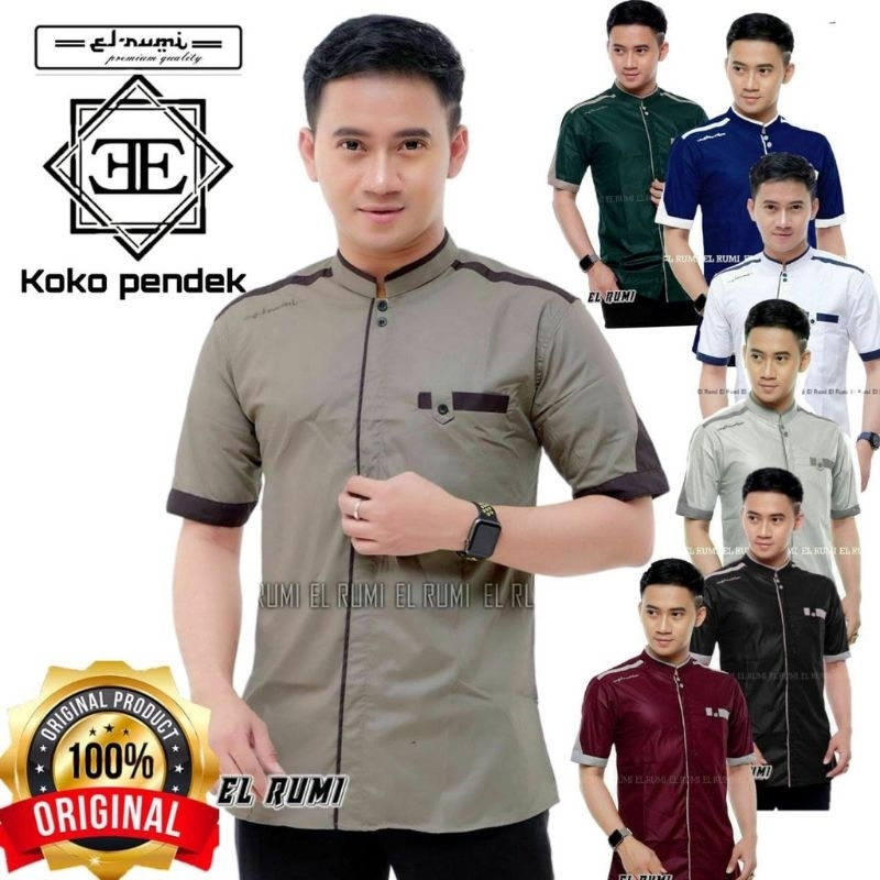 BAJU LENGAN PENDEK ELRUMI ORIGINALNPRODUK TERBAIK