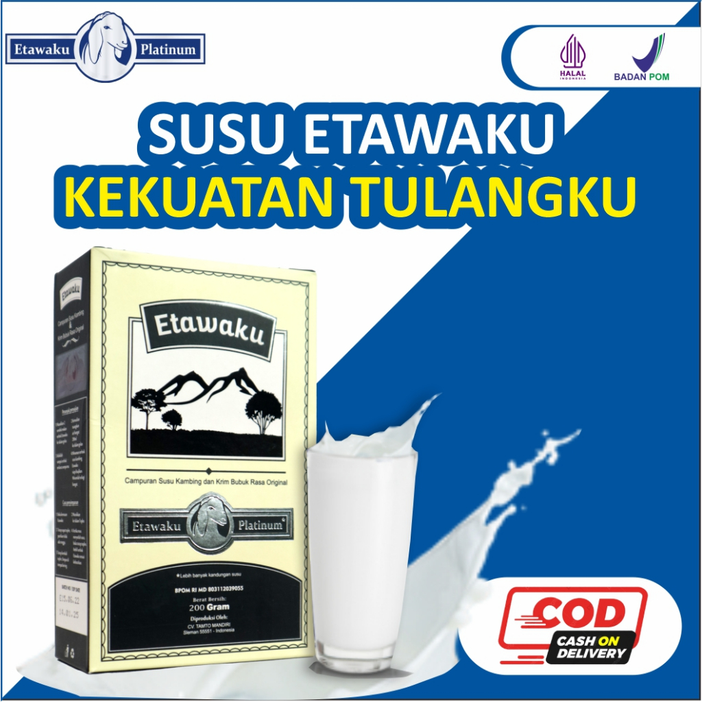 

ETAWAKU PLATINUM Susu Kambing Etawa Atasi Nyeri Tulang dan Sendi Halal