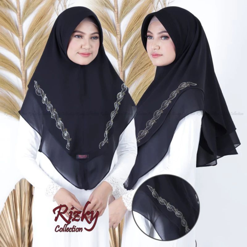 Khimar Swaroski/Hijab payet /Hijab ceruty baby Doll by Rizky collection