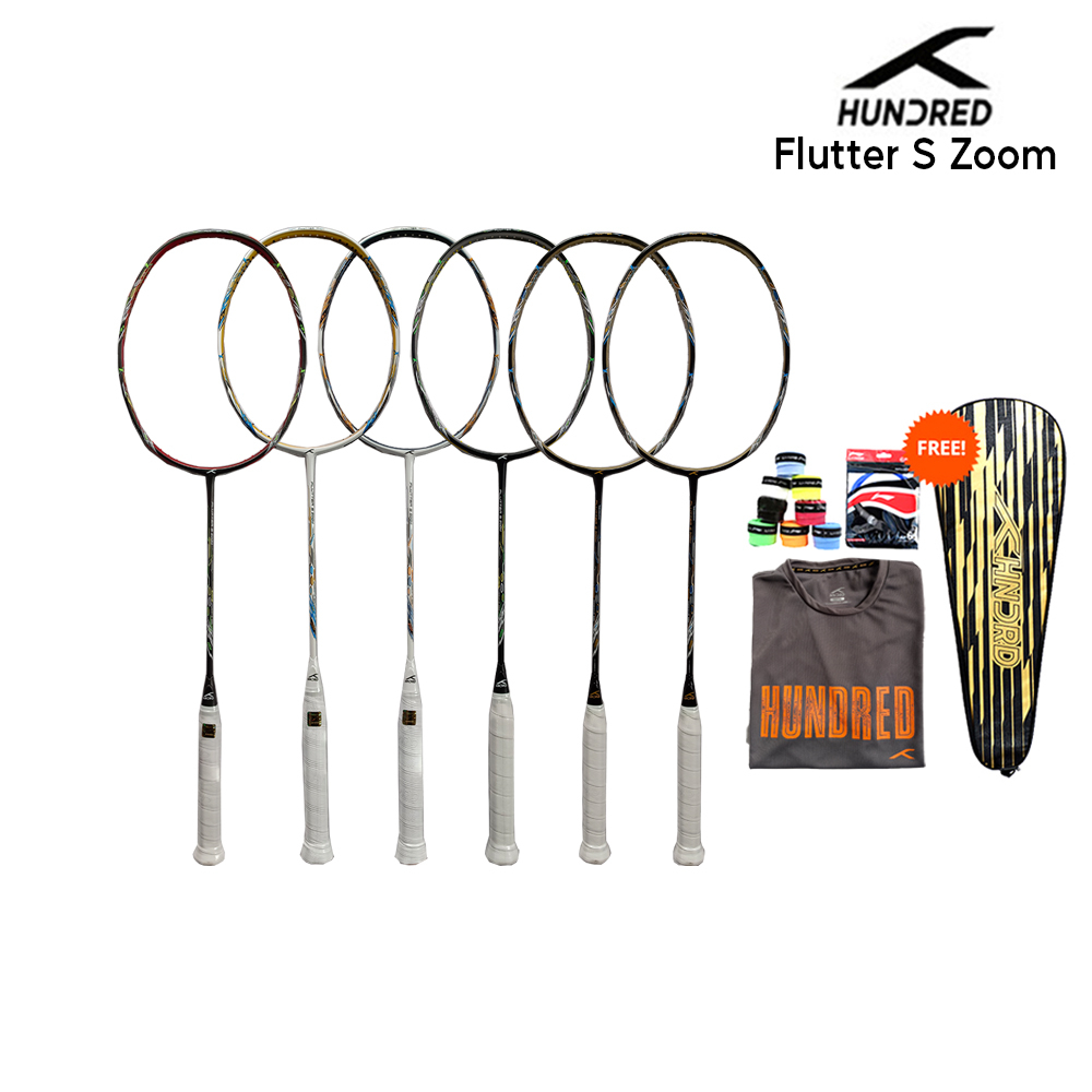 RAKET BADMINTION ORIGINAL HUNDRED FLUTTER S ZOOM