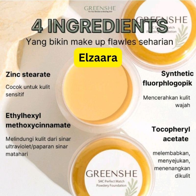 (FREE PUFF CUYSHION) GREENSHE / BEDAK GREENSHE / BEDAK SHC / SHC / BEDAK GLOWING / GREENSHE ORIGINAL