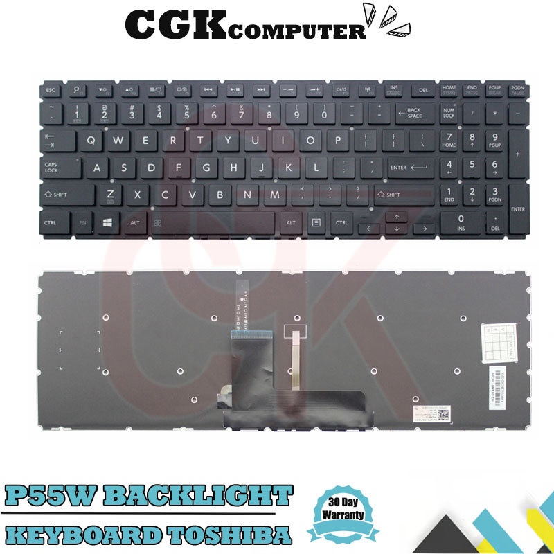 Keyboard Laptop Toshiba Satellite P55W P55W-C P55W-B S50-B Backlight
