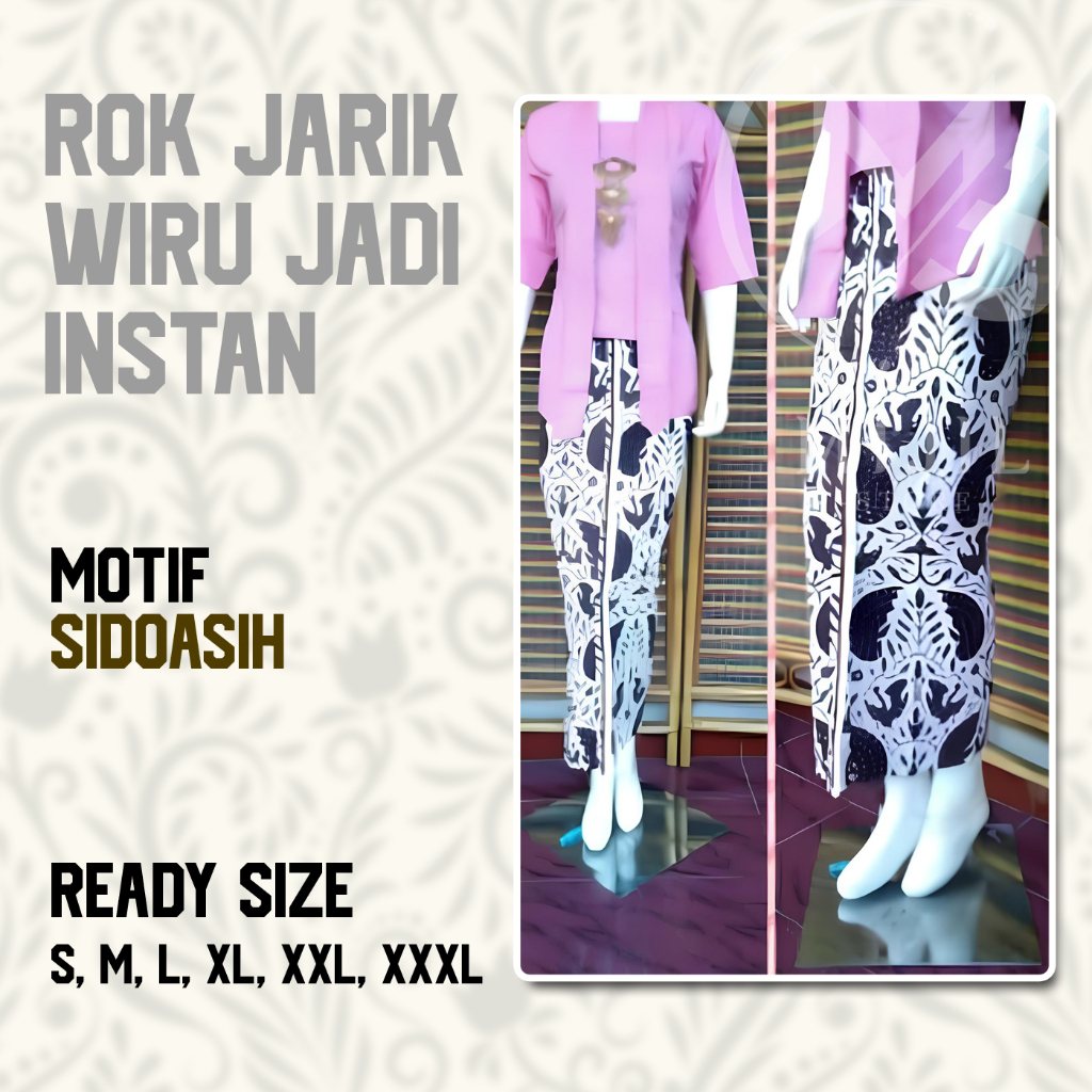 rok jarik wiru jadi instan wanita jarik wiru lipit cewek DY10