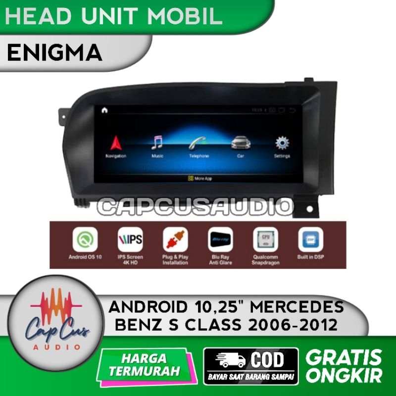 HEAD UNIT ANDROID ENIGMA 10,25 INCH MERCEDEZ BENZ S CLASS 2006-2012