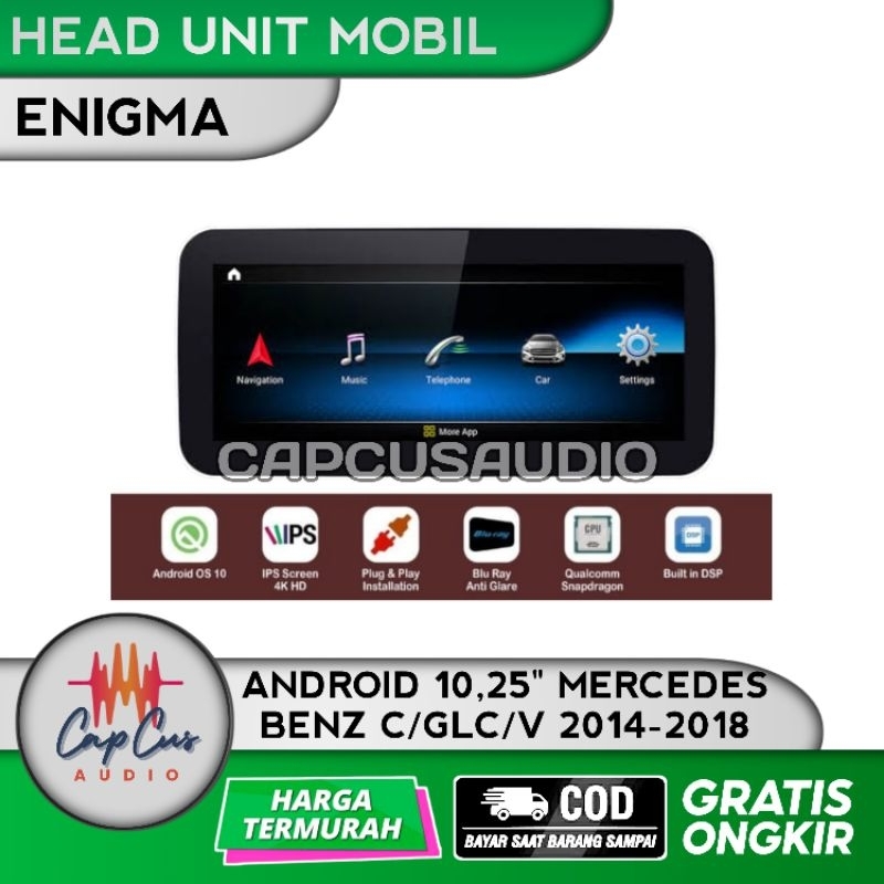 HEAD UNIT ANDROID ENIGMA 10,25 INCH MERCEDEZ BENZ C/ GLC/ V 2014-2018