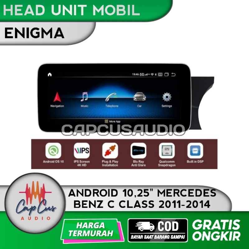 HEAD UNIT ANDROID ENIGMA 10,25 INCH MERCEDEZ BENZ C CLASS 2011-2014