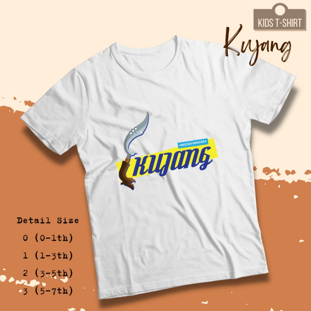 Kaos Anak Kujang Senjata Tradisional Populer Indonesia - Kaos Cowo Cewe Bahan Tebal Combed 20s