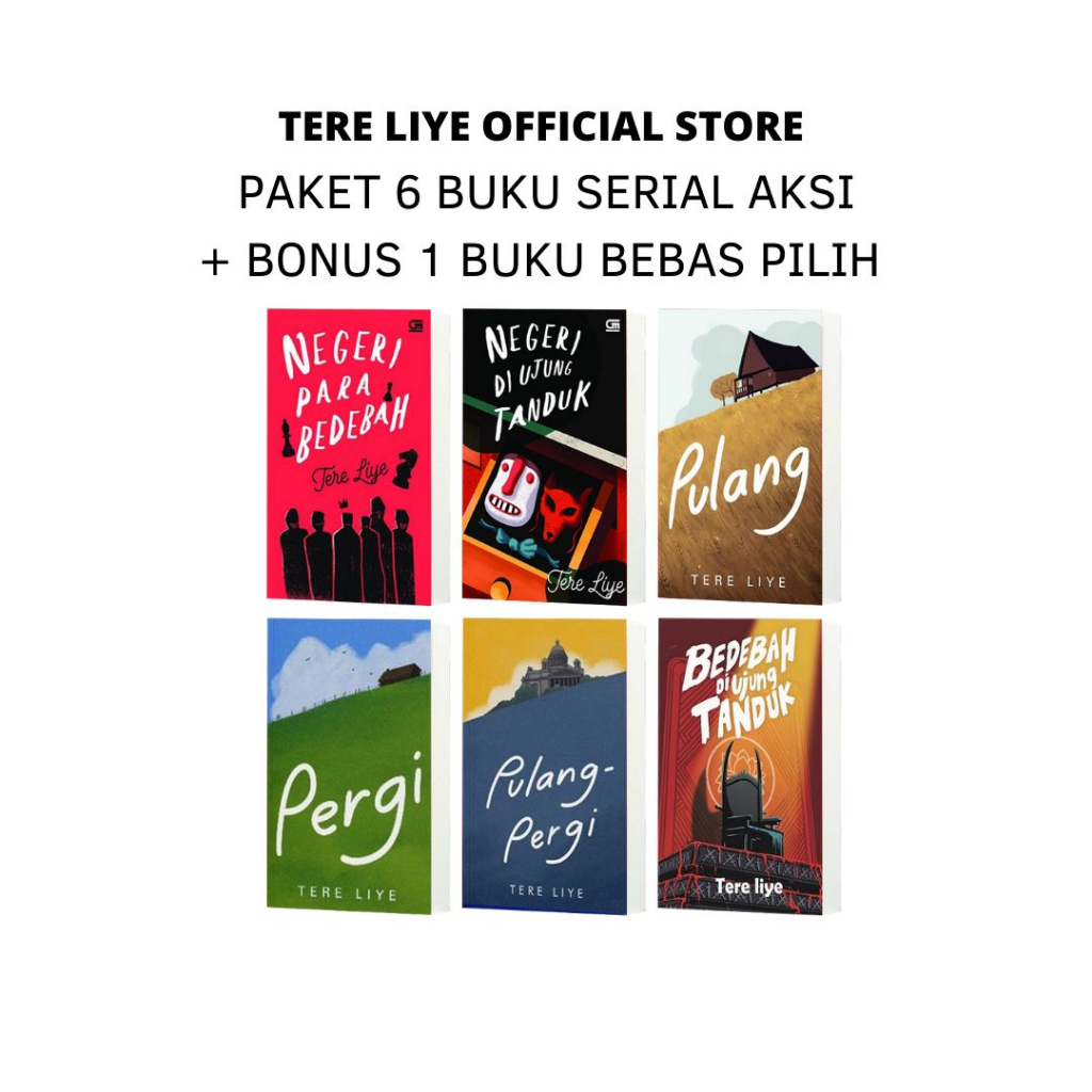 Tere Liye - Paket 6 Buku Serial Aksi + Gratis 1 Buku Bebas Pilih