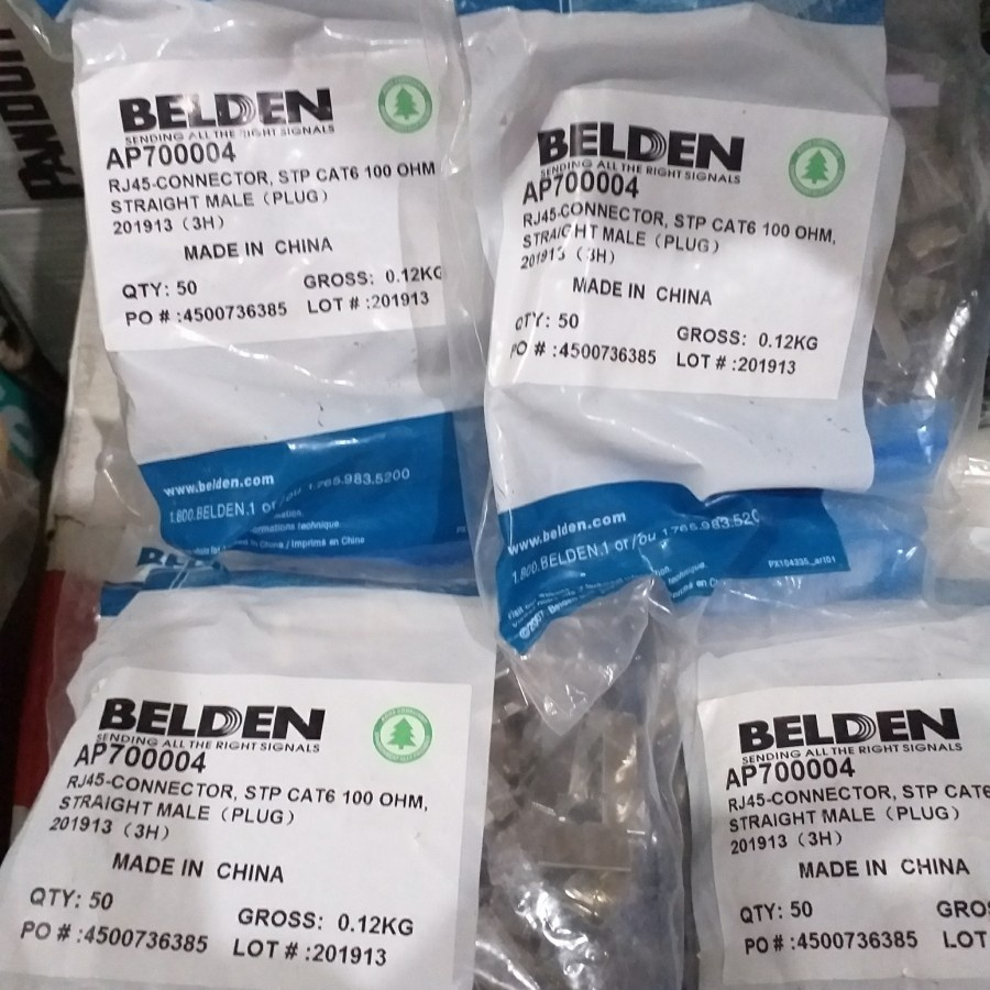 Belden Connector RJ45 STP Cat 6 / Konektor RJ45 Cat 6 ORI