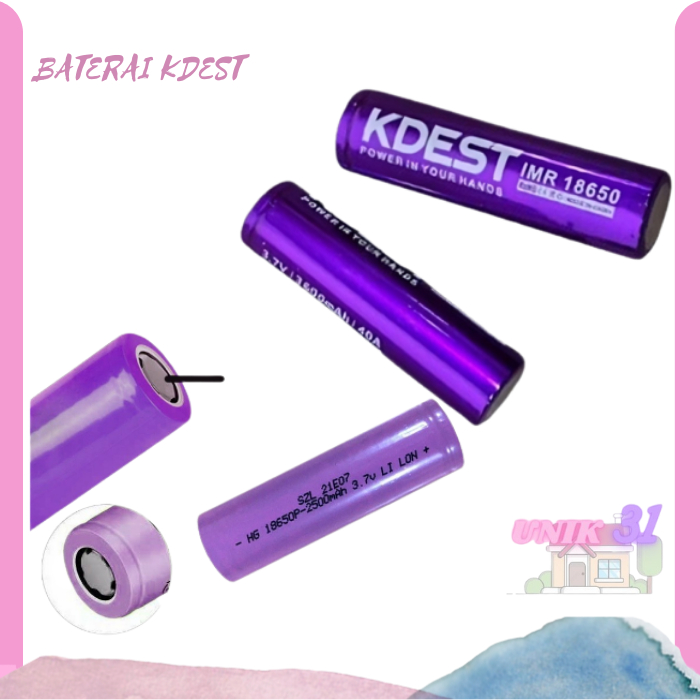 KDEST Baterai 18650 3600Mah 40A Authentic