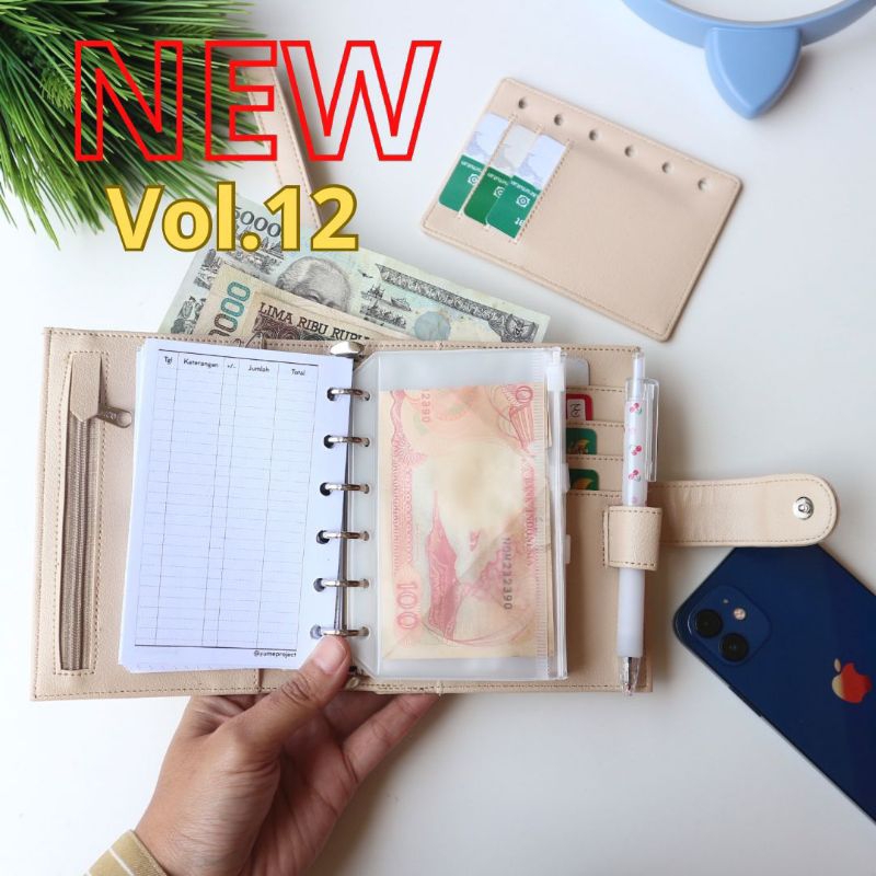 YUME PROJECT New Vol.12 Dompet Binder A7 Keuangan Belanja Pintar Harian Bulanan Hemat Disiplin Pos K