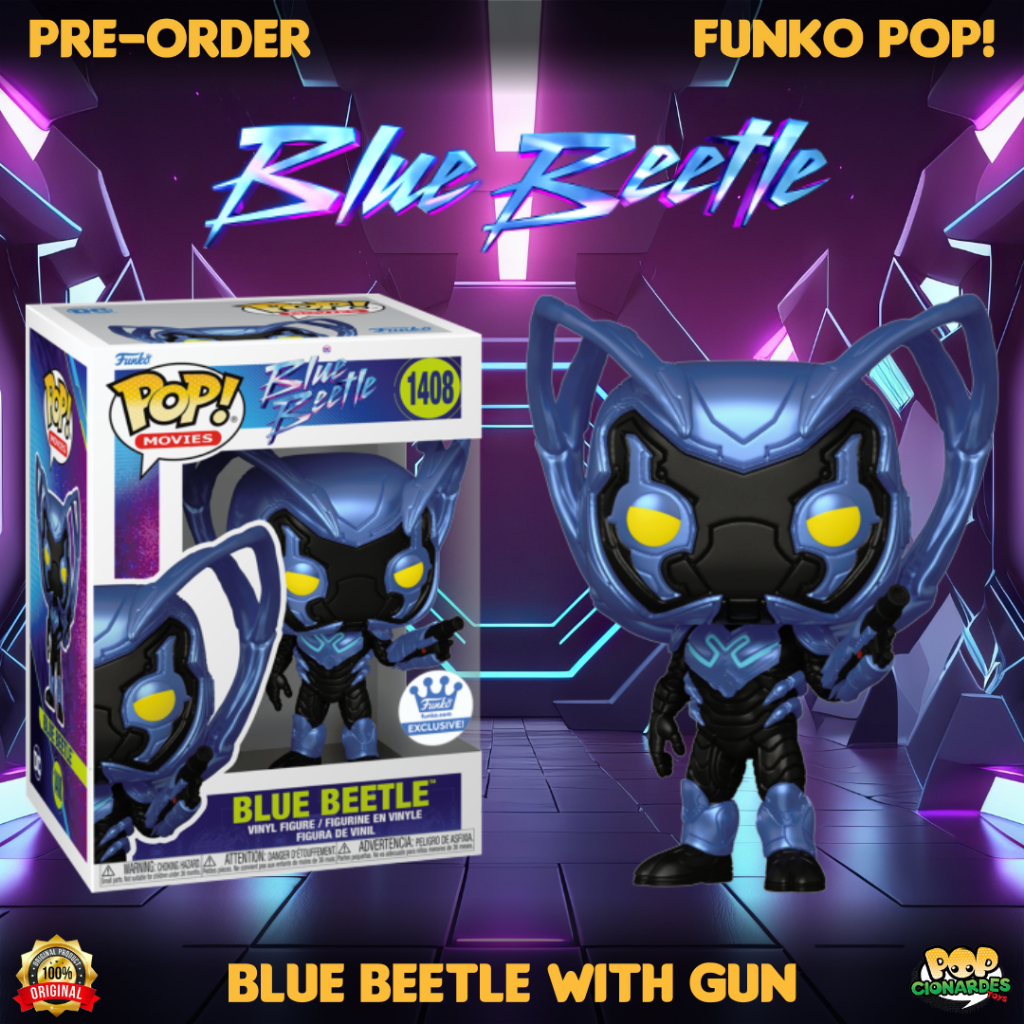 Funko POP Movies - Blue Beetle (2023) - Blue Beetle Holding Gun #1408