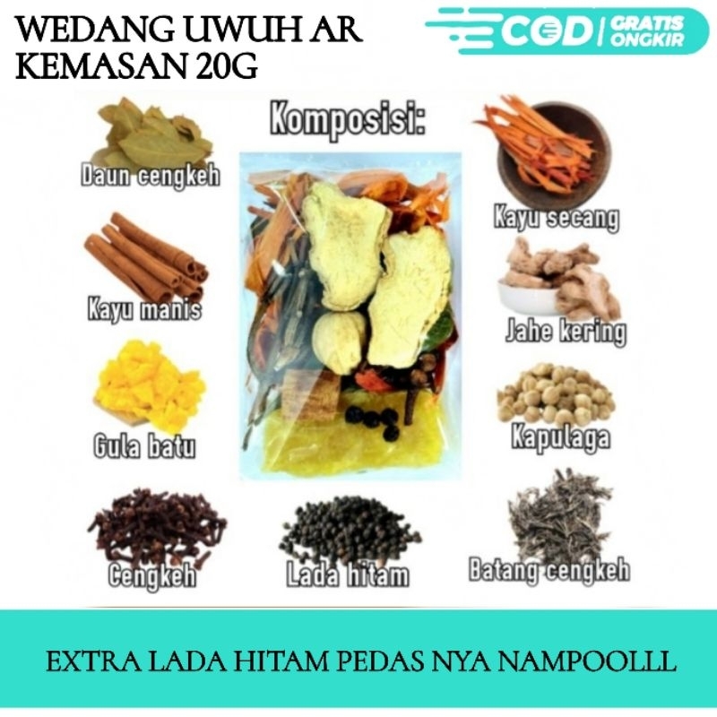 

Wedang uwuh ar kemasan 20gr