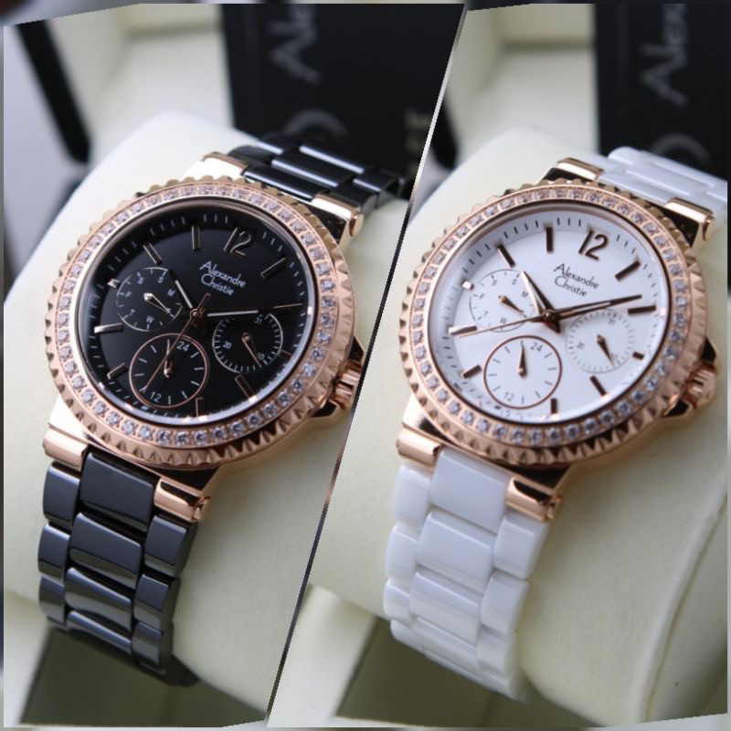 JAM TANGAN WANITA ALEXANDRE CHRISTIE AC2337 / AC 2337 KERAMIK ORIGINAL GARANSI RESMI 1TAHUN