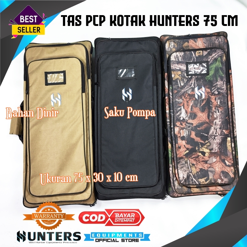 TAS SENJATA PCP HUNTERS KOTAK 75 CM DAN SAKU POMPA