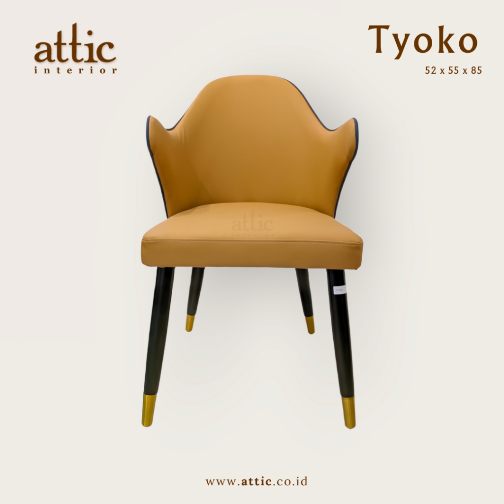 TYOKO Kursi Makan Kulit Sintetis Dining Chair Dining Set Modern Import Kursi Hotel Kitchen Set Kursi
