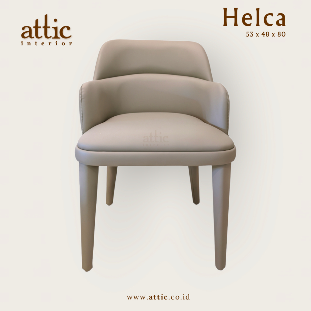 HELCA Kursi Makan Kulit Sintetis Dining Chair Dining Set Modern Import Kursi Hotel Kitchen Set Kursi