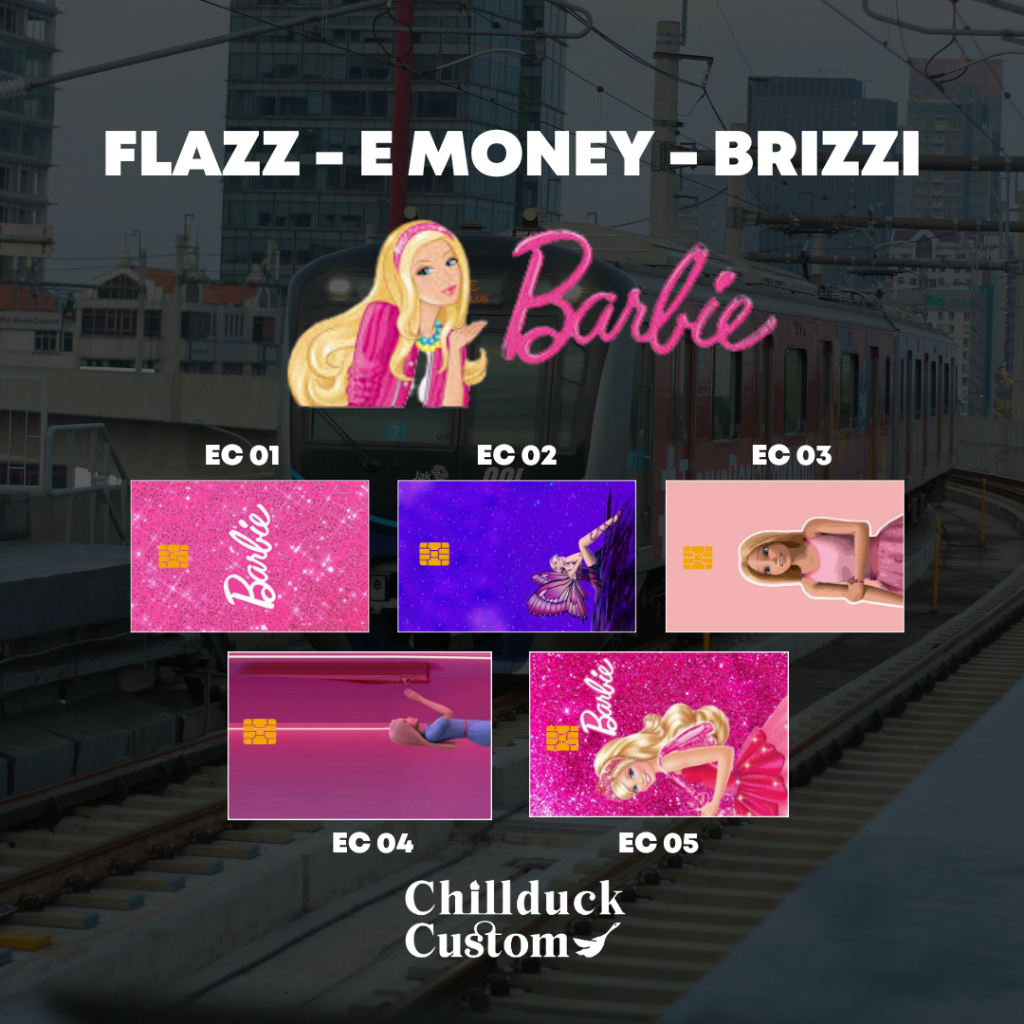 Flazz Gen 2 BCA Emoney mandiri  Brizzi Barbie Custom Nama UV Print