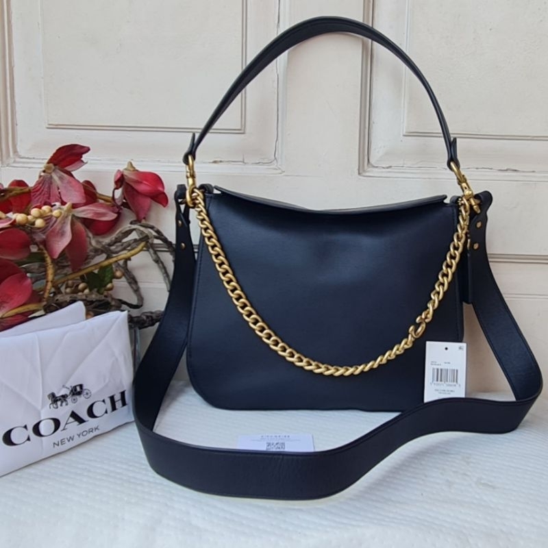 Coach Black Hobo Signature Chain