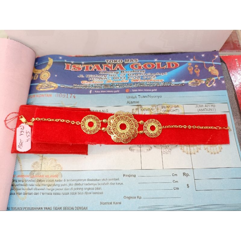 gelang tangan emas model dubai | gelang tangan emas asli 16k