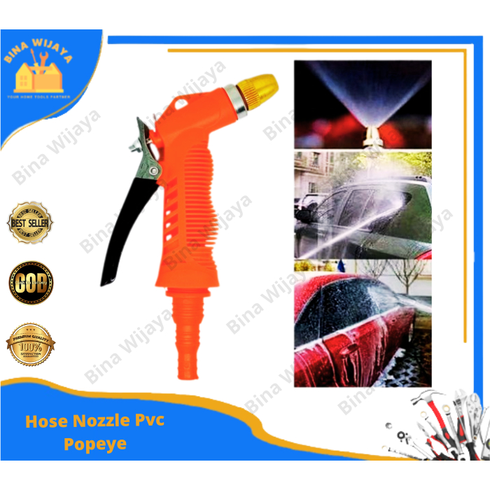 Kepala Semprotan Air PVC Jumbo POPEYE Hose Nozzle Water Gun Spray Semprotan Taman Pistol Popeye
