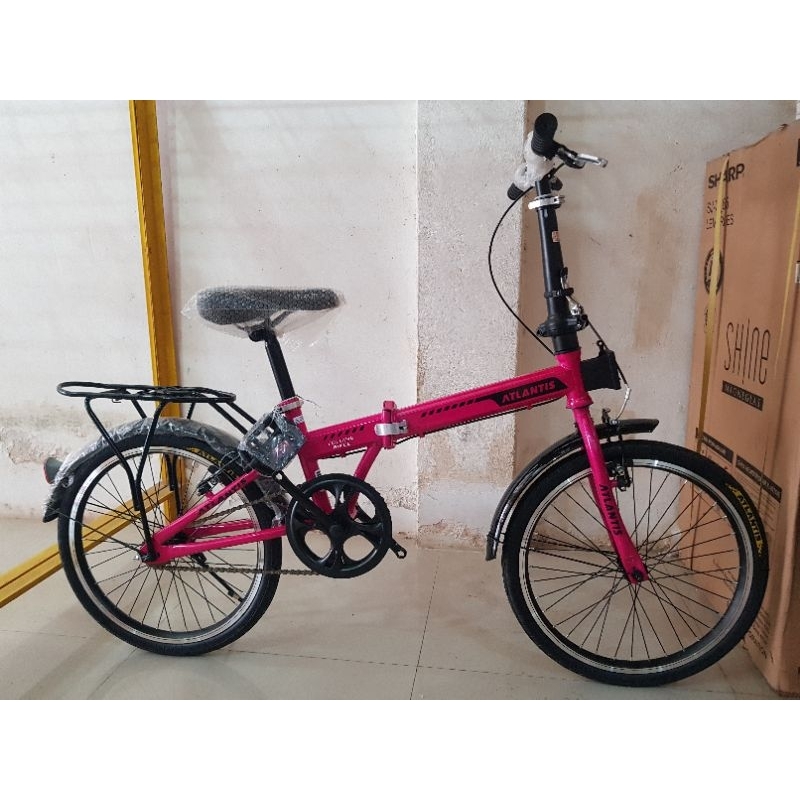 Sepeda Lipat 20 inch ATLANTIS ( WARNA PINK FANTA )