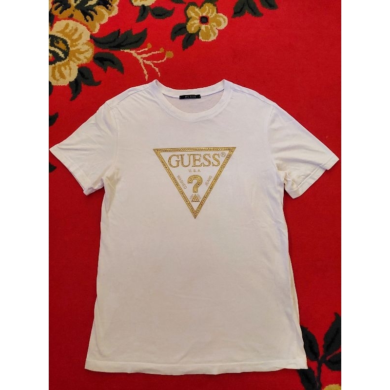 TSHIRT GUESS TRIANGLE WHITE