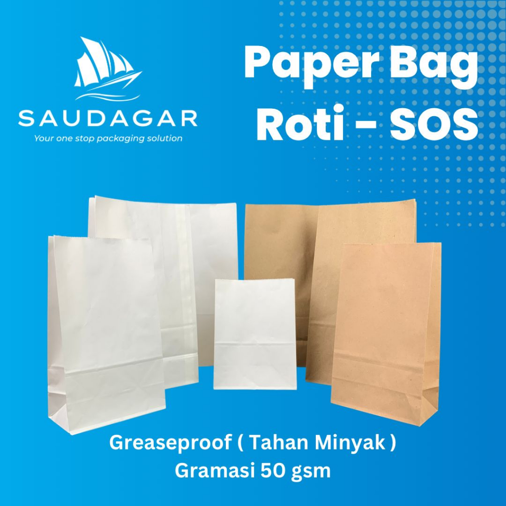 

Kantong kertas roti / paper bag sos / snack / fried chicken / kue